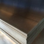 Closeup image of Stack of Aluminium Sheets 