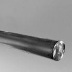 Closeup image of isolated aluminium rod