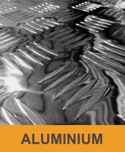 Close up image of aluminium sheet