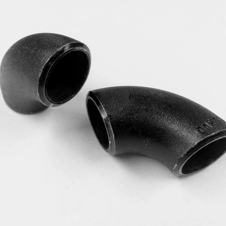 2 black steel buttweld pipe fittings